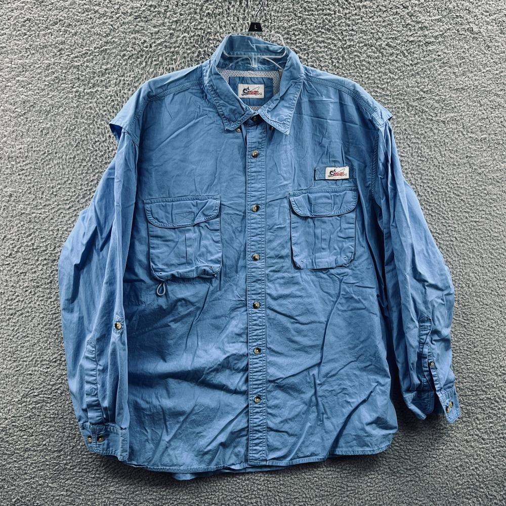 Mens Vented Fishing Utility Shirt 2XL Lightweight Gorpcore Outdoors Hiking Camp